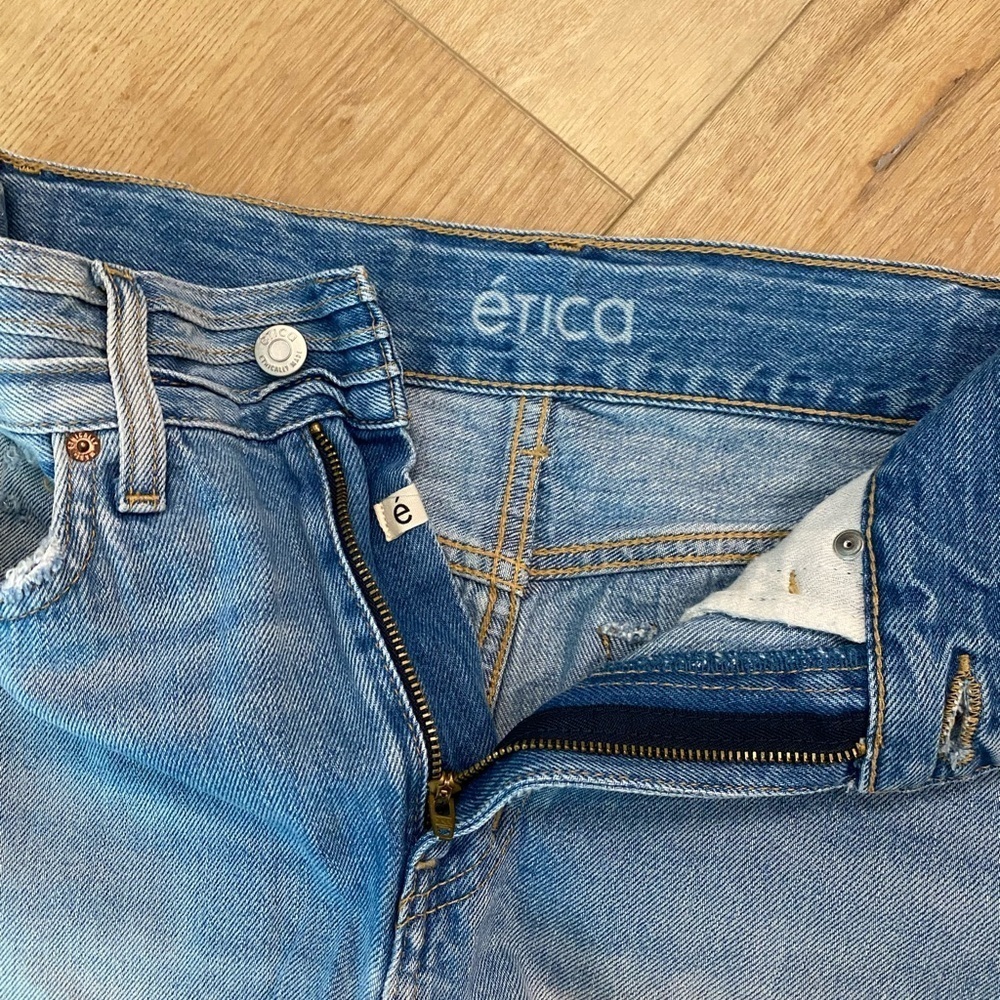 Etica Light Blue Jean Shorts - Picture 3 of 4
